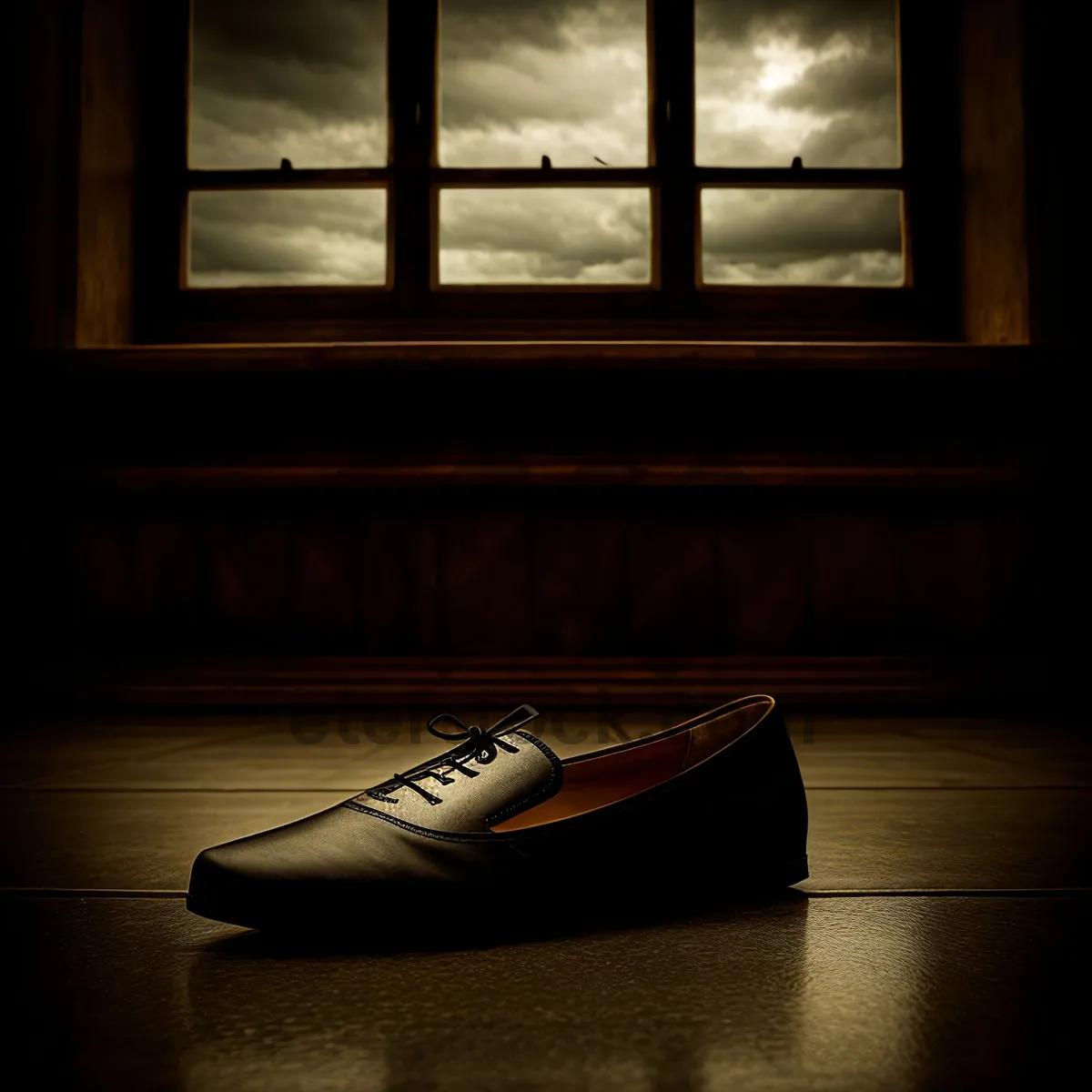 Picture of Classic Leather Loafer Shoes on Windowsill