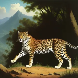 Wild Safari Leopard - Majestic Feline Predator in Striking Spots