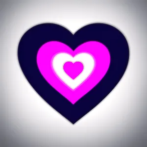 Love Symbol - Glass Heart Icon for Web Graphics