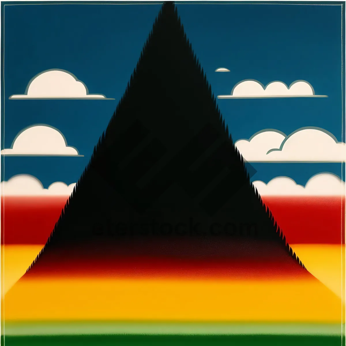 Picture of Pyramid Patriot Flag: Symbolic Graphic Design Sign