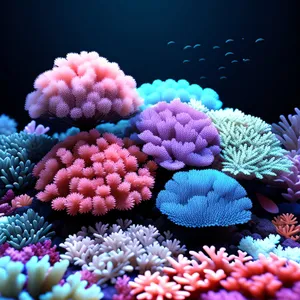 Colorful Floral Sea Anemone Pattern - Underwater Beauty