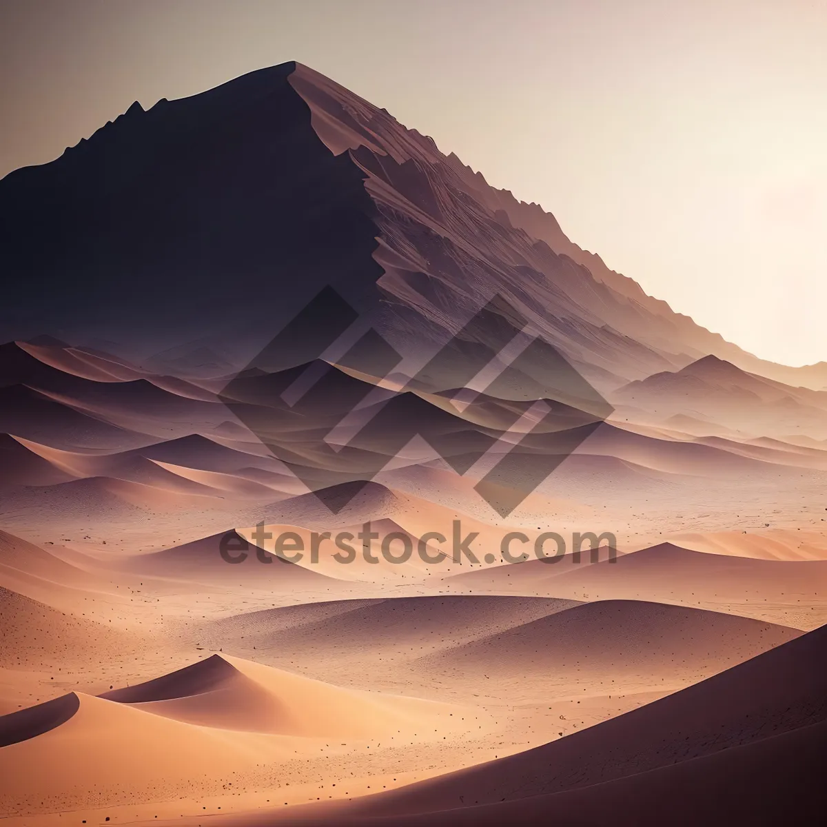 Picture of Dune-scape at Sunset: Majestic Sands & Fiery Skies