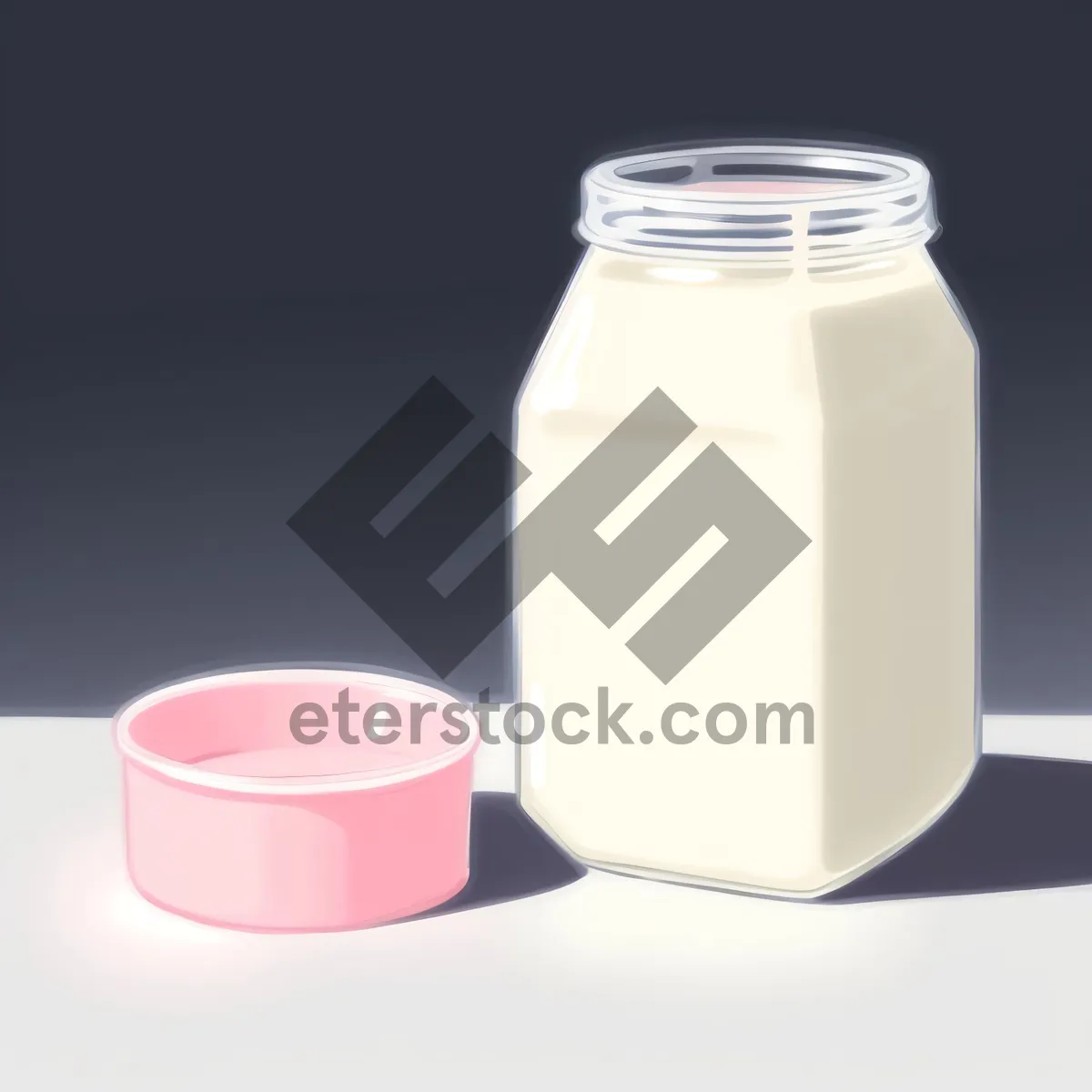 Picture of Healthy Glass Bottle with Nourishing Milk