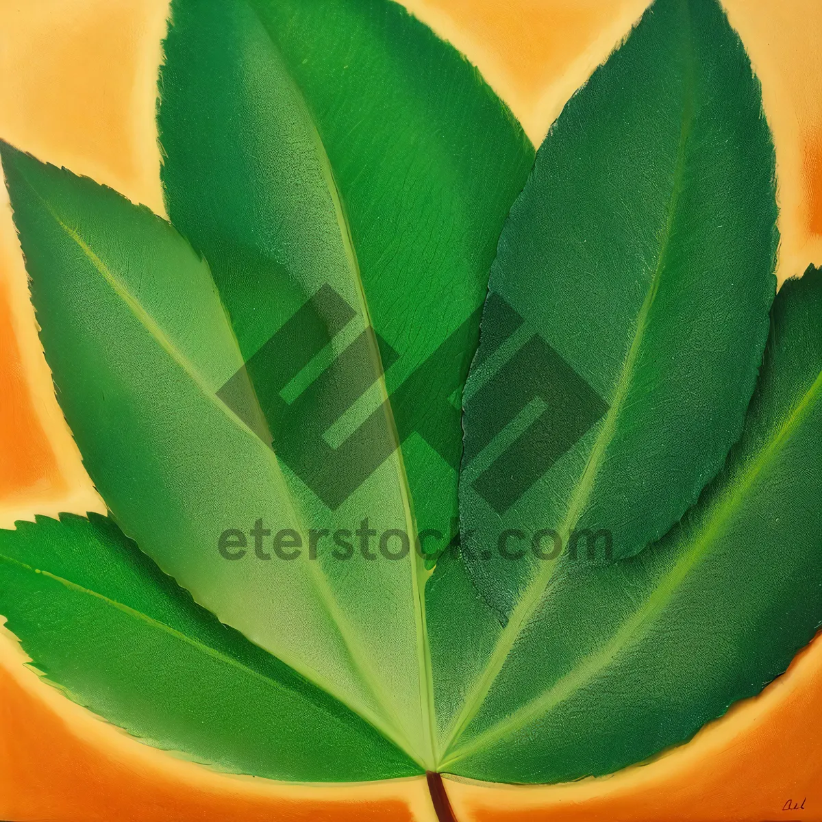 Picture of Fresh Growth: Close-Up of Banana Leaf in Spring