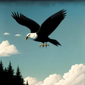 Soaring Skyward: Majestic Flight of the Bald Eagle.