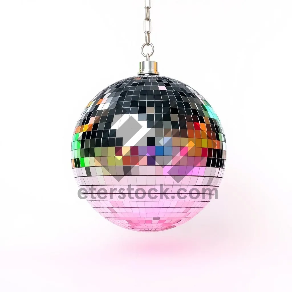 Picture of Shiny glass holiday ornament ball decoration in winter