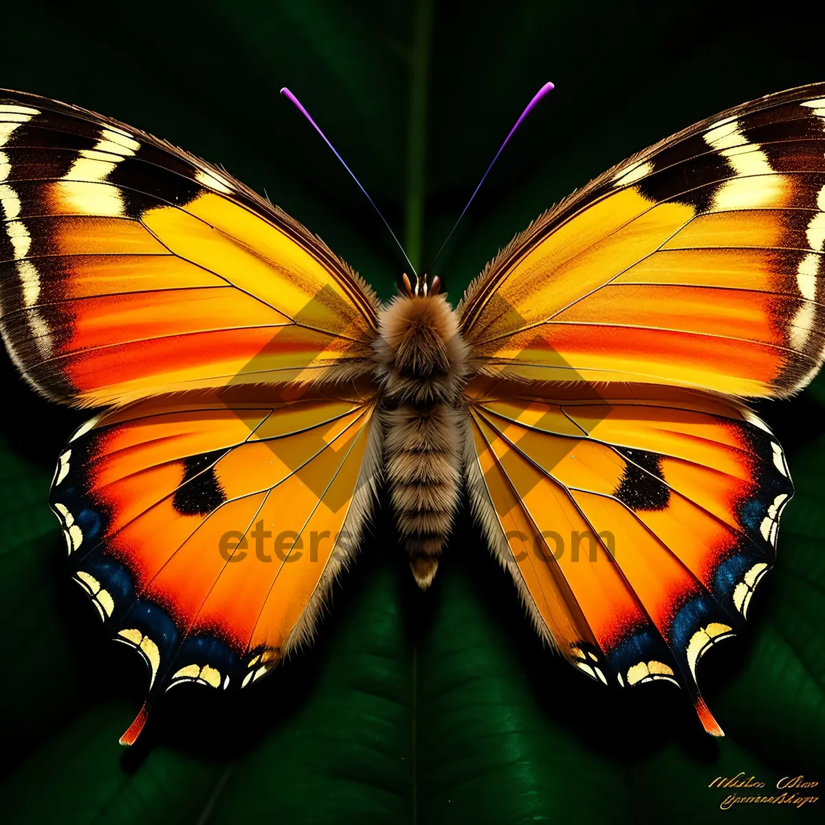 Picture of Vibrant Monarch Butterfly Perched on Flower