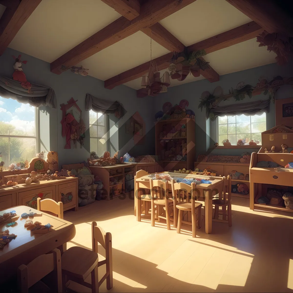 Picture of Modern interior cafe - elegant dining space.