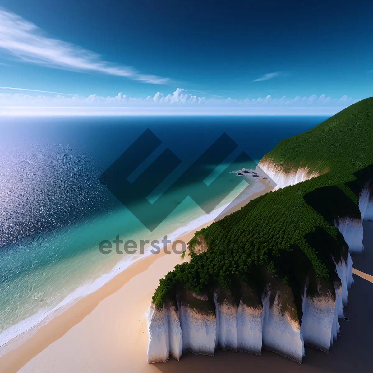 Picture of Serene Tropical Sunset by the Turquoise Ocean