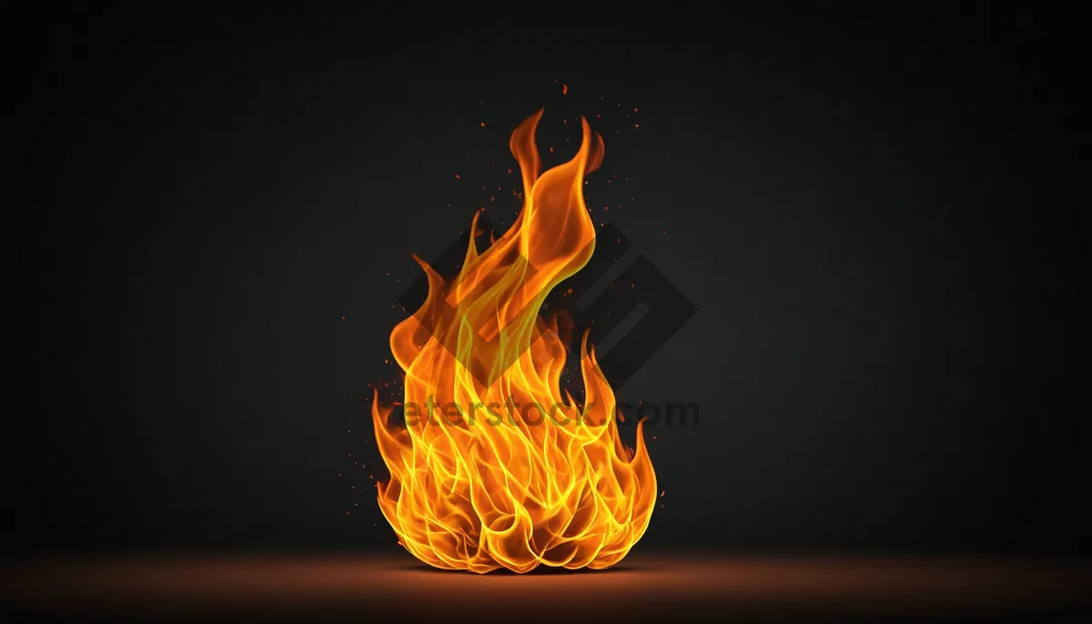 Picture of Fiery Orange Blaze Design Wallpaper