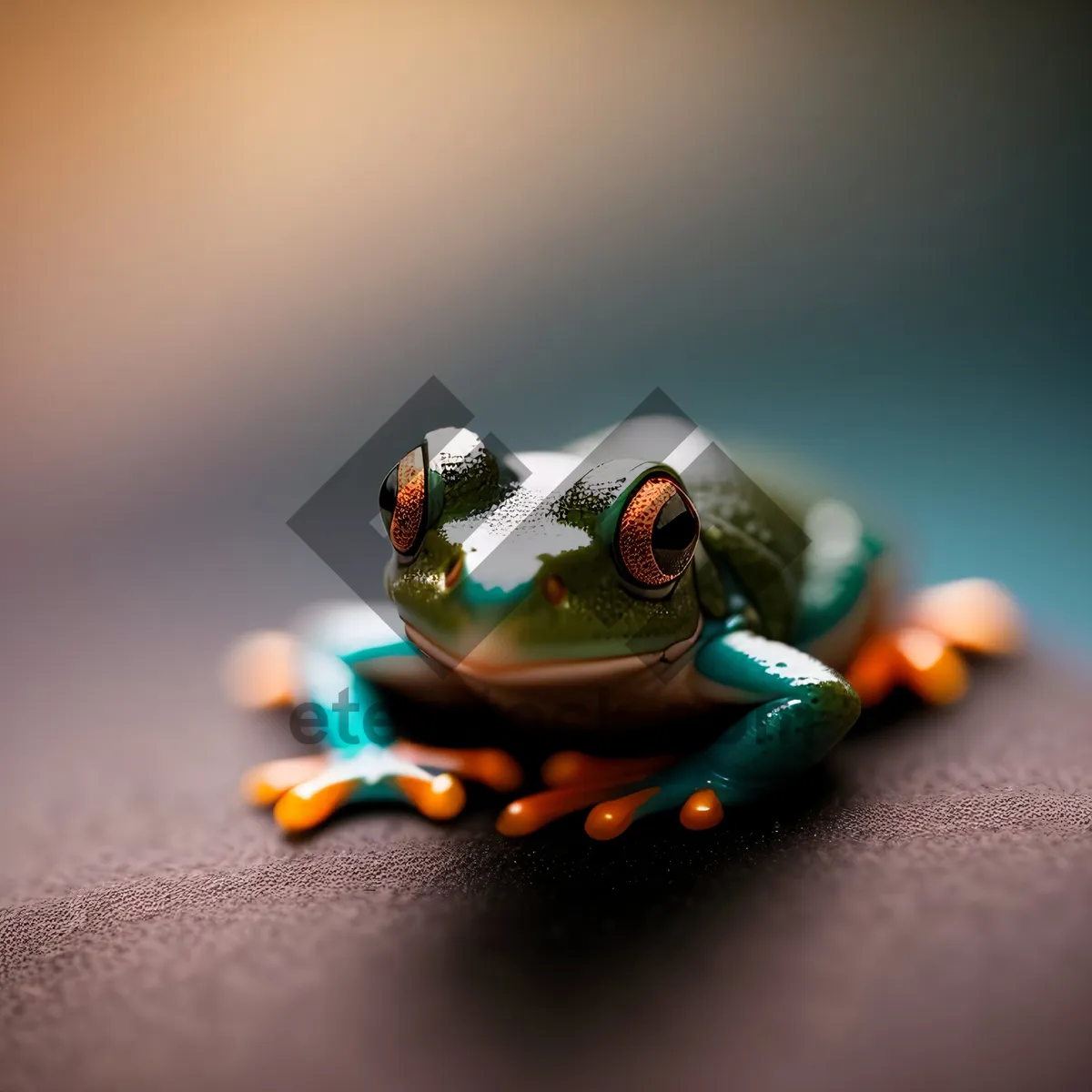 Picture of Wild Eyed Tree Frog Peeking Out