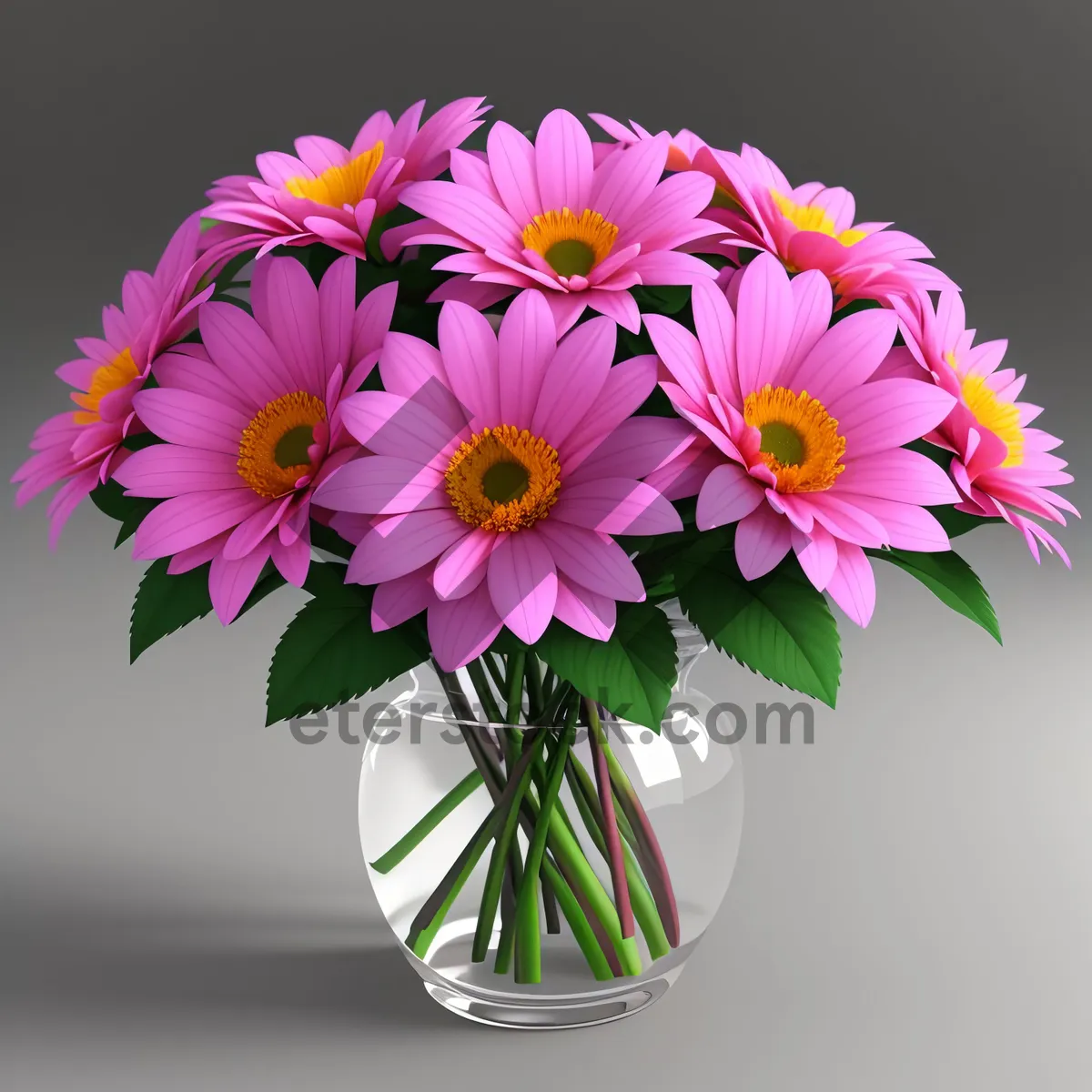 Picture of Vibrant Spring Floral Bouquet with Pink and Yellow Flowers