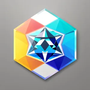 Sparkling Crystal Symbol - 3D Design Icon
