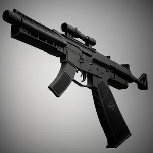 Metallic Firepower: Assault Rifle for Military Defense