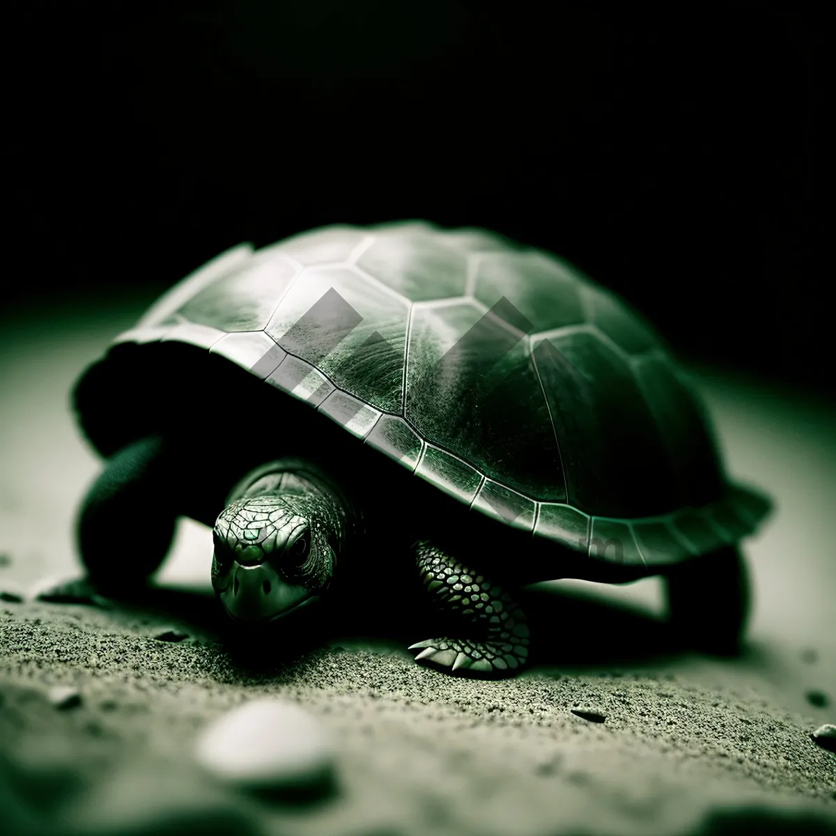 Picture of Slow and steady: Turtle and snail in close proximity.