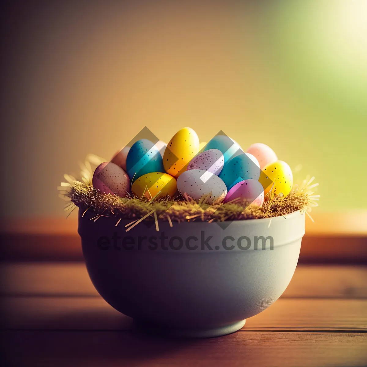 Picture of Vibrant Breakfast Bowl with Eggs and Punch of Yellow