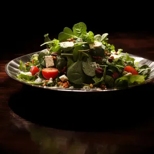 Fresh Summer Salad with Tomato, Pepper, and Basil