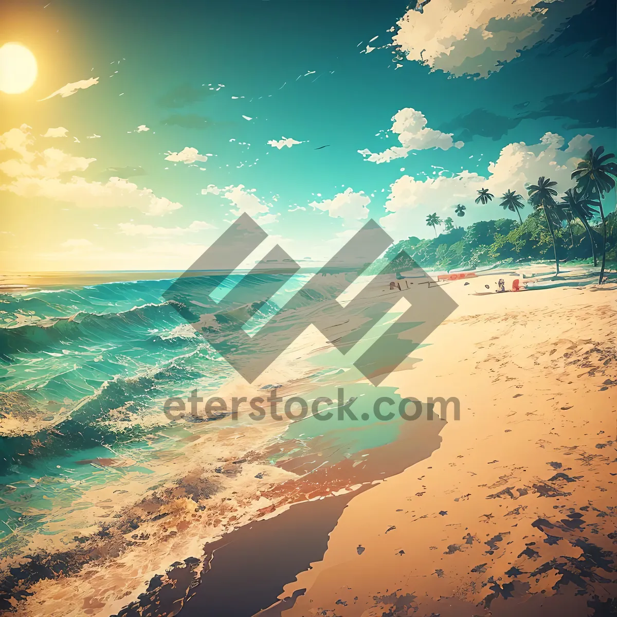 Picture of Sunny Beach Bliss: Serene Coastline Escape by the Ocean!