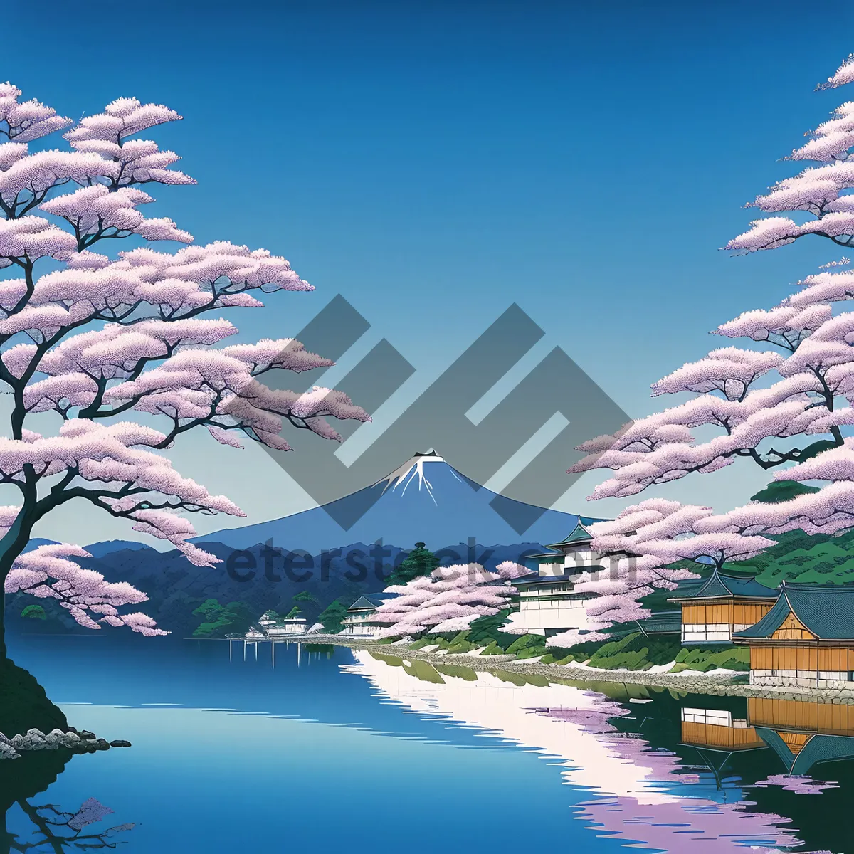 Picture of Tranquil Sunset Over Serene Lake