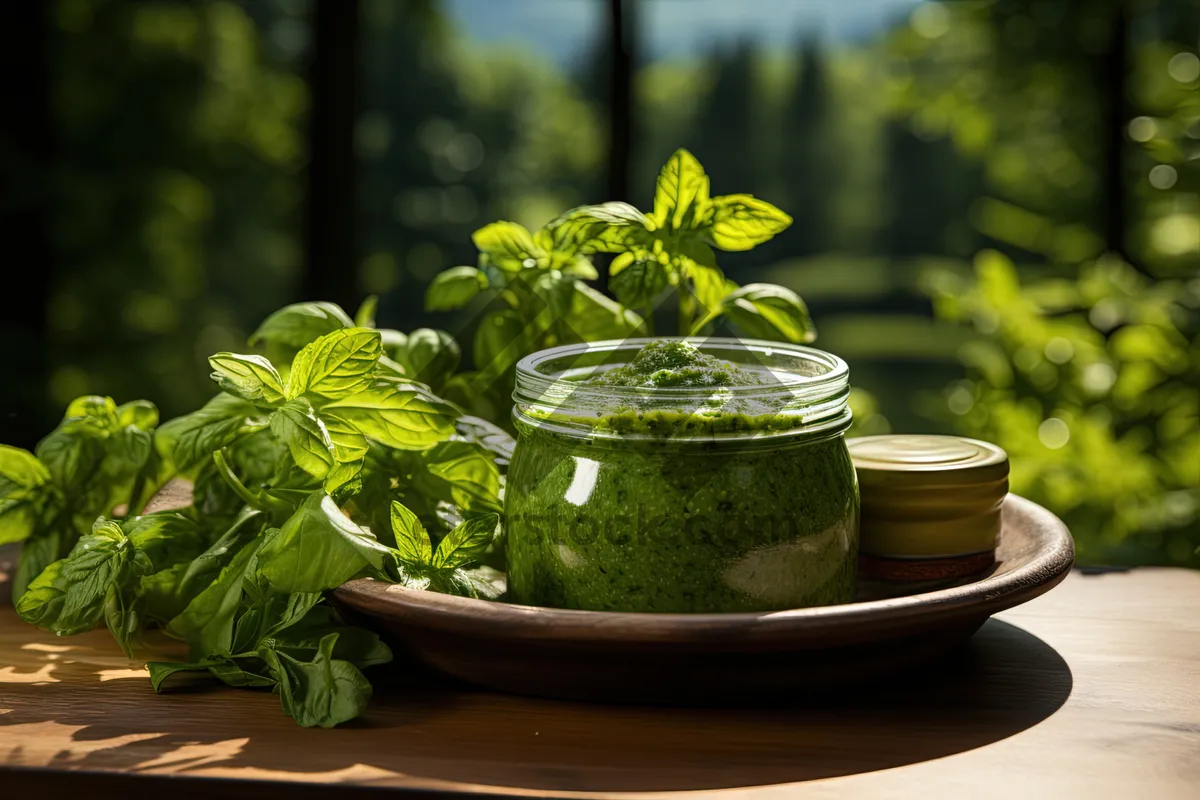 Picture of Fresh Herb Garden in a Container Pot