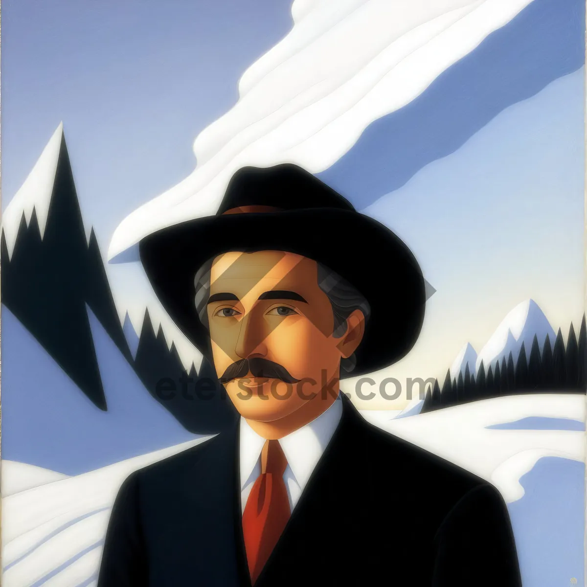 Picture of Confident male executive smiling in corporate office setting.