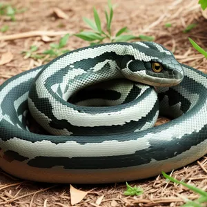 Enigmatic Garter Snake Slithers through Wildlife at Night