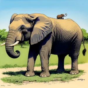 South African Elephant in Wildlife Reserve