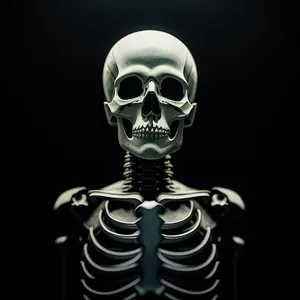 Terrifying Skeletal Spine Sculpture