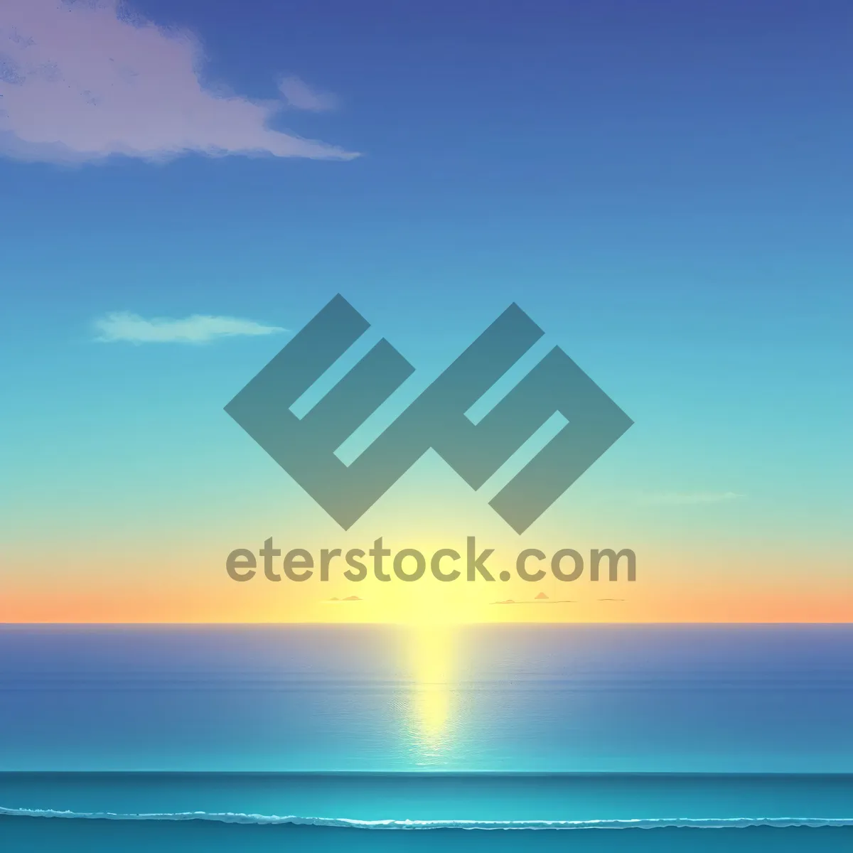 Picture of Serene Sunset by the Shoreline