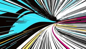 Abstract Light Speed Tunnel - Futuristic Graphic Design