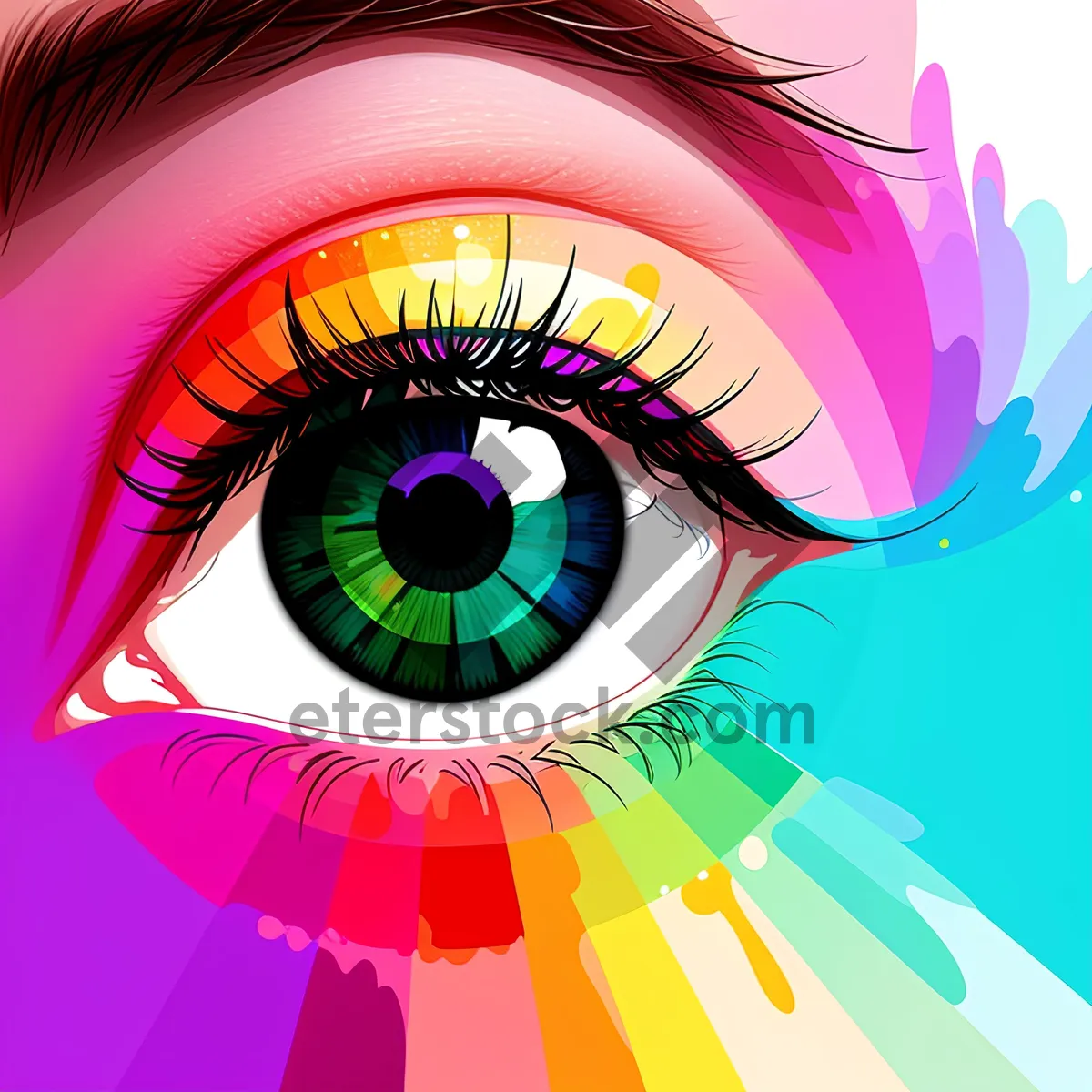Picture of Stylish Eyebrow Design - Artistic Graphic DJ Icon