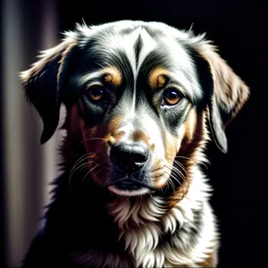 Cute Border Collie Puppy Portrait - Adorable Canine Companion