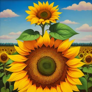 Vibrant Sunflower Blooming in Sunny Garden