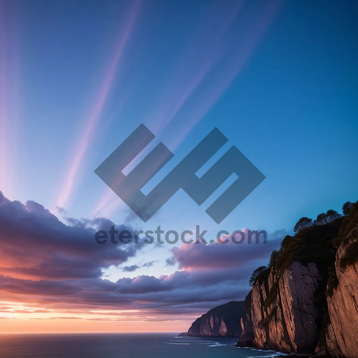 Picture of Serene Sunset Over the Ocean