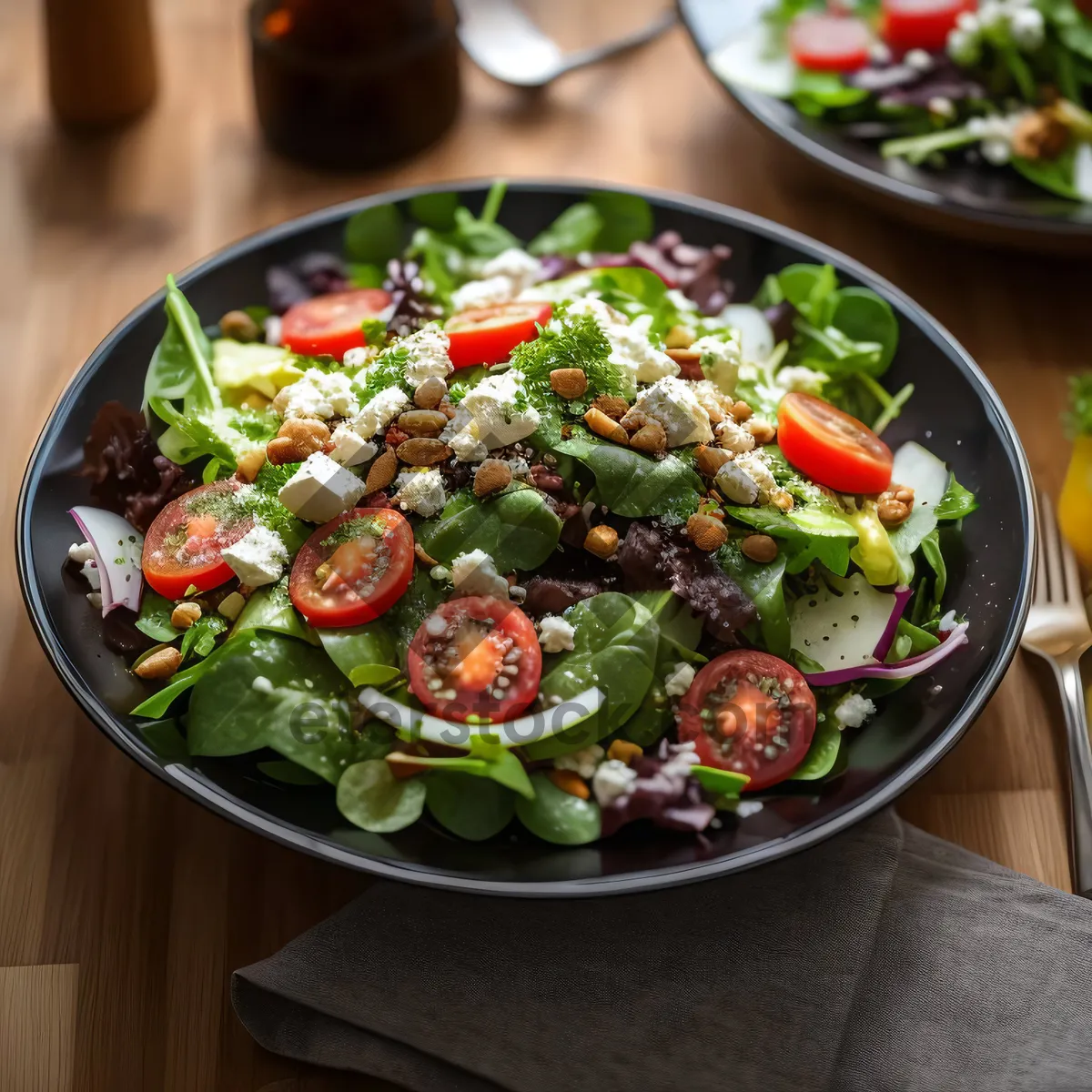 Picture of Delicious and Fresh Gourmet Plate with Vegetables