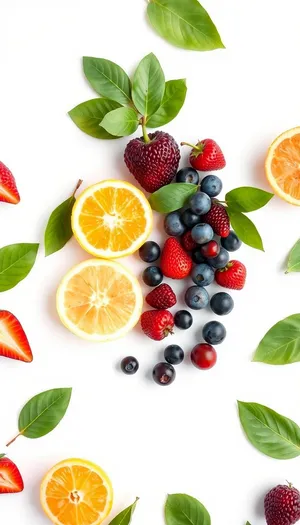 Assorted fresh fruits for a healthy diet.