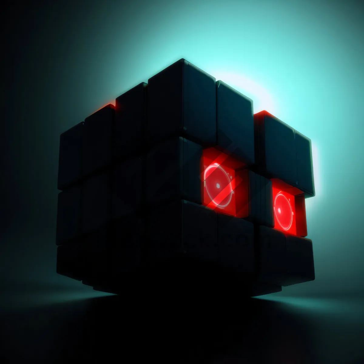 Picture of 3D semaphore business symbol sign