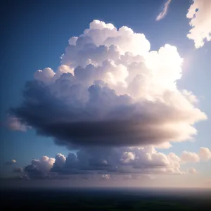 Sunny Skies: A Beautiful Cloudscape Bathed in Sunlight