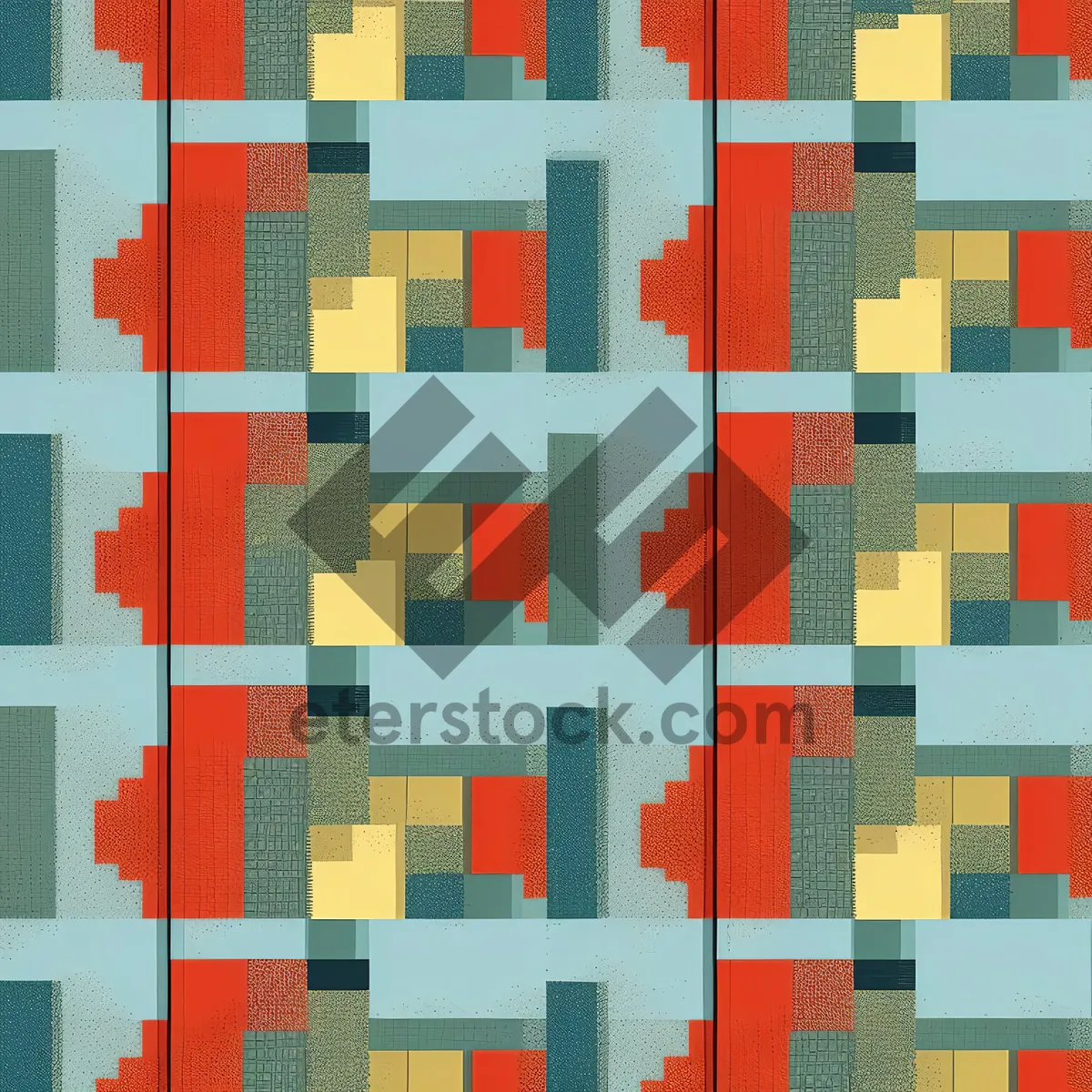 Picture of Colorful mosaic tile pattern for game puzzle.