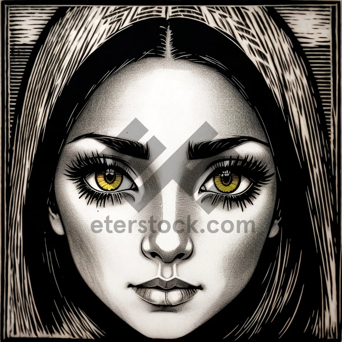 Picture of Stylish Masked Beauty with Seductive Eyes
