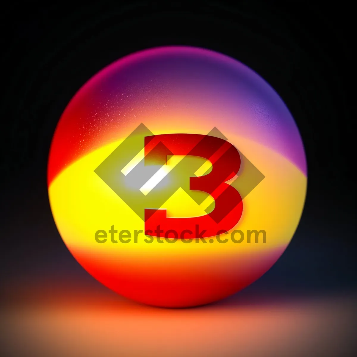 Picture of Shiny Colorful Sphere Button: Vibrant 3D Web Element