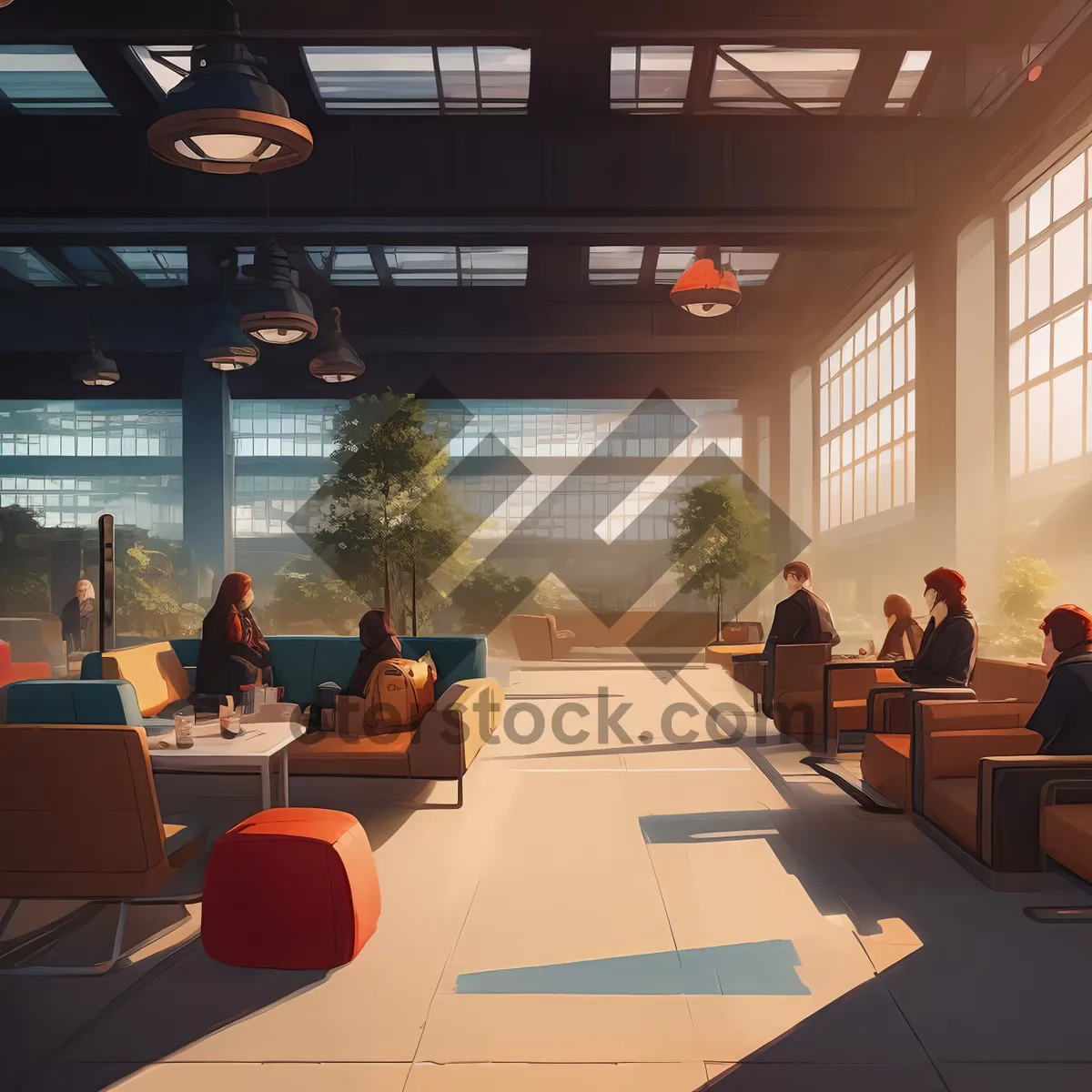 Picture of Modern Classroom Interior with Elegant Furniture