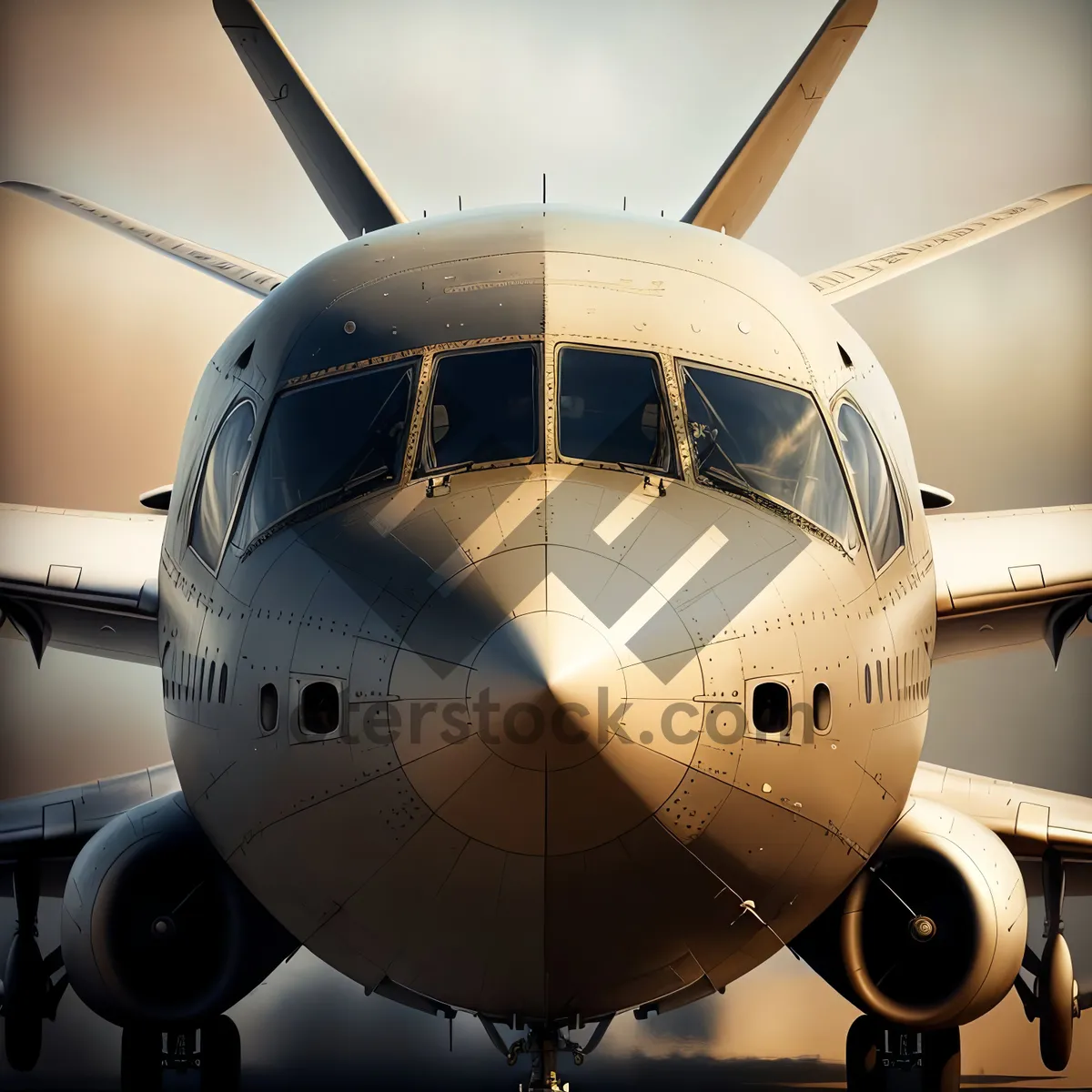 Picture of High-Flying Aircraft Propeller in Motion