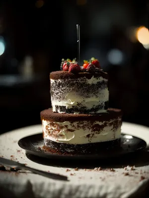 Gourmet Sweet Dessert on Plate