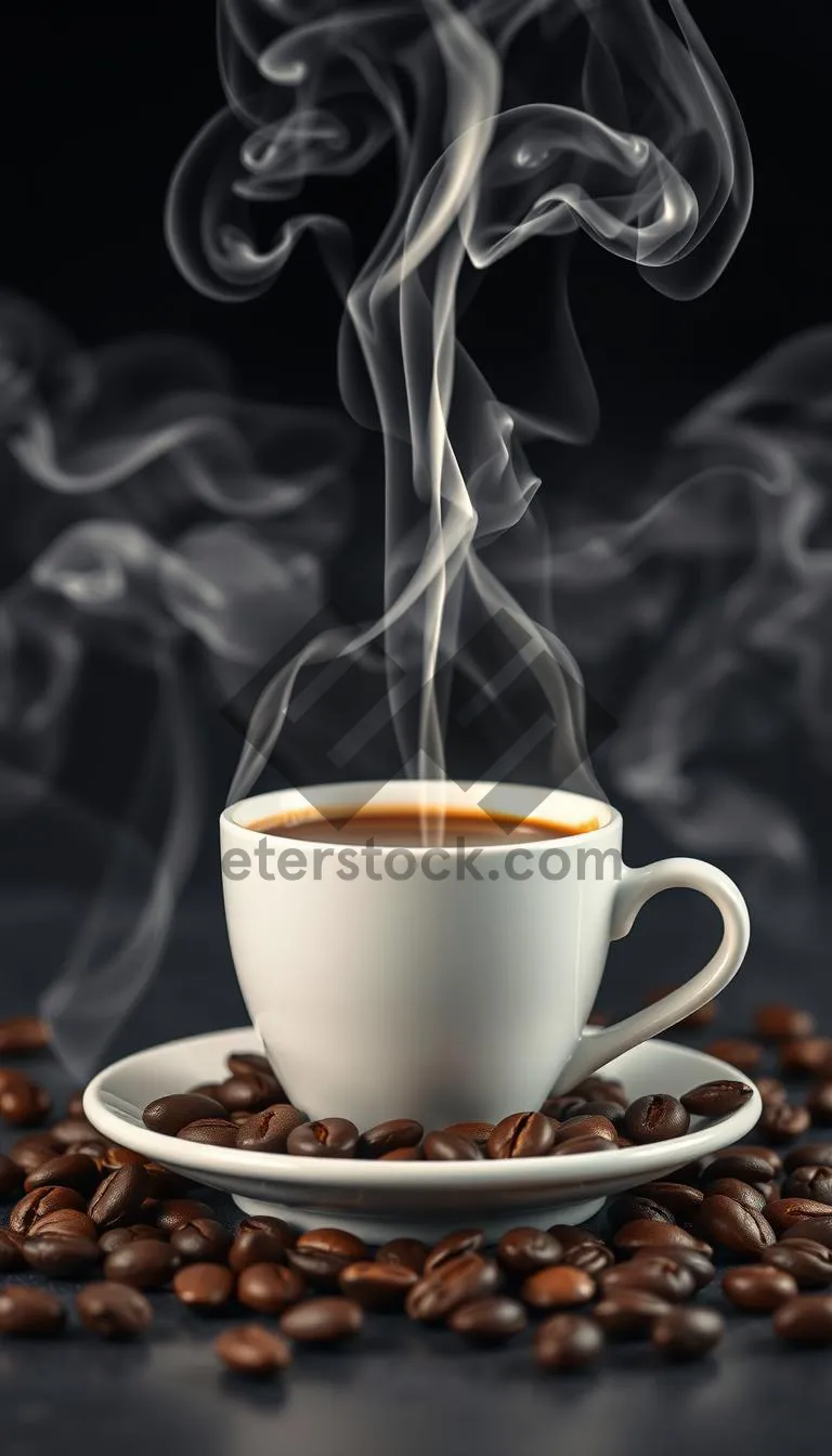 Picture of Morning coffee on black table - liquid caffeine boost