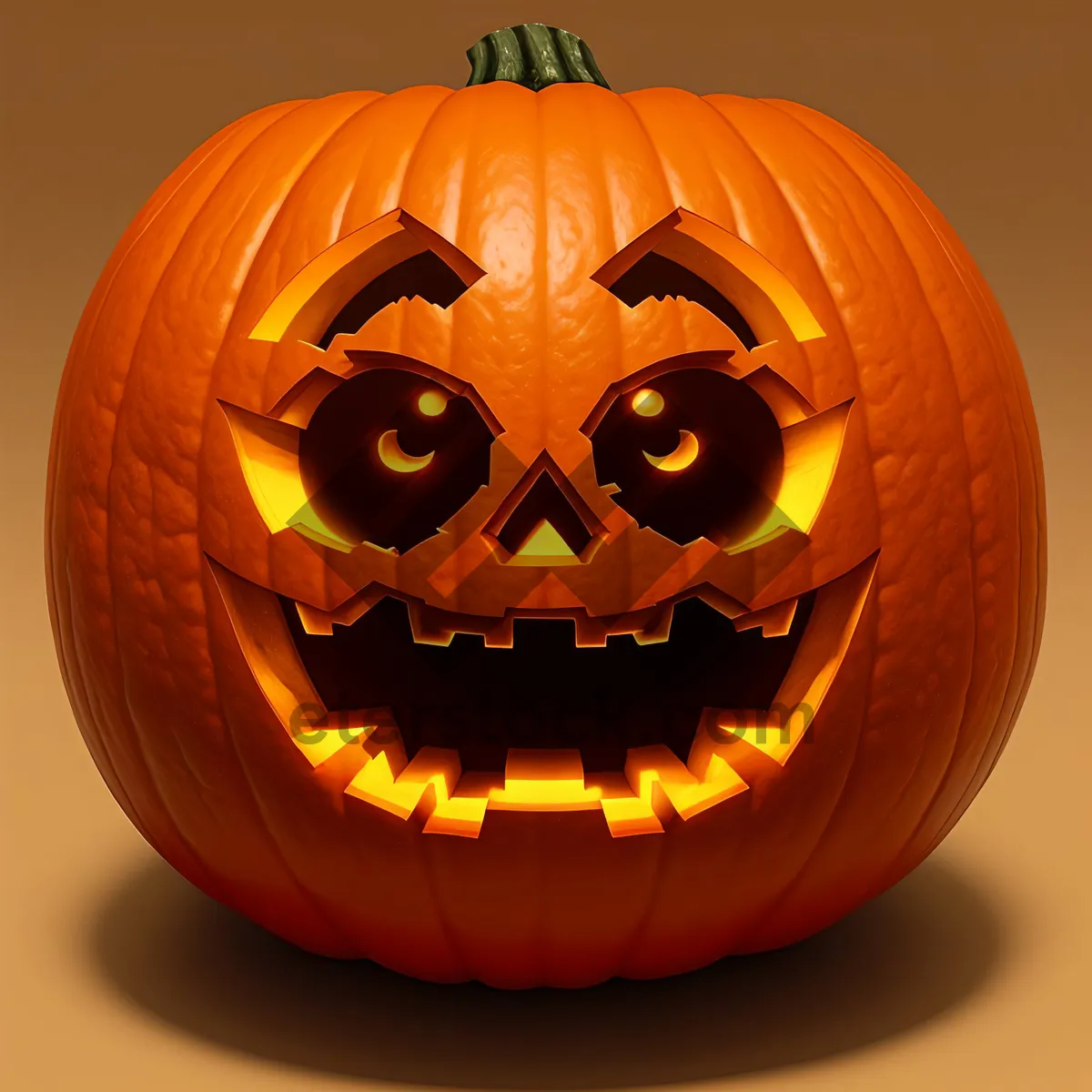 Picture of Spooky Jack-o'-Lantern Smiling in the Night