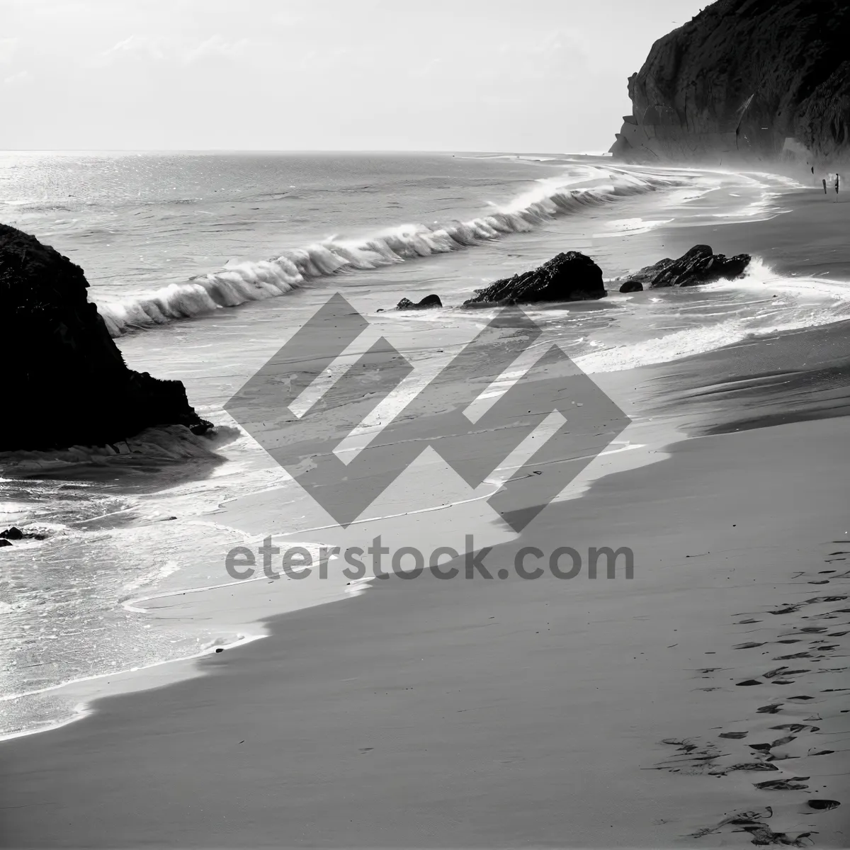 Picture of Sun-kissed Cape Oasis: Majestic Ocean Waves on Scenic Shoreline