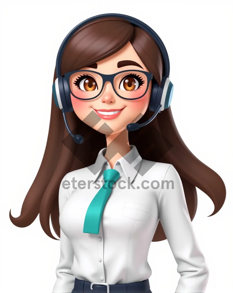 Picture of Cartoon drawing of person wearing goggles