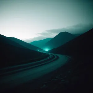 Scenic Summer Drive on Rural Desert Highway