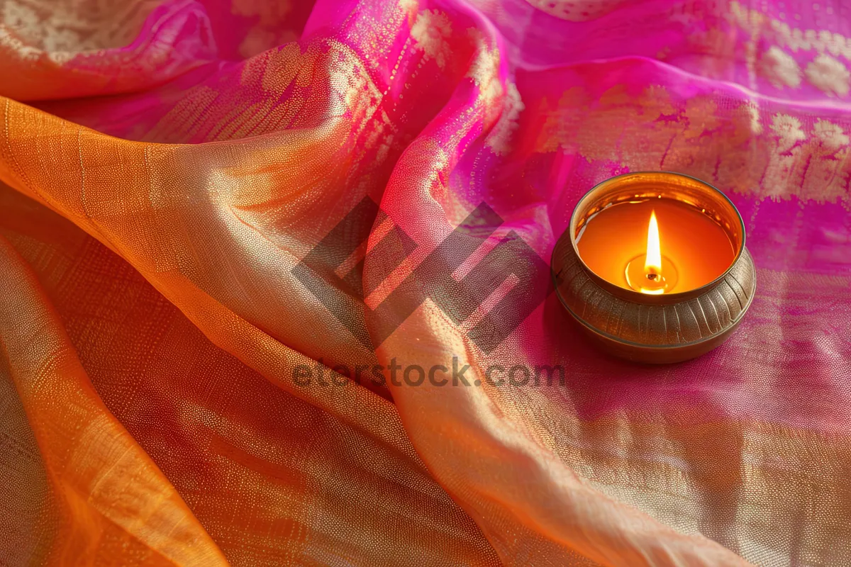 Picture of Soft candlelight on satin petals